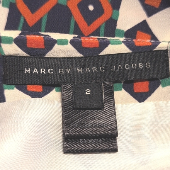 Marc by Marc Jacobs Silk Printed Mini Dress Size 2 - Picture 7 of 7